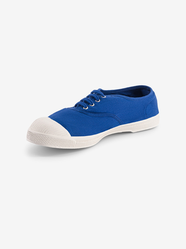 les hommes tennis lacets bleu vif