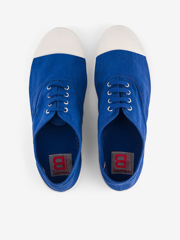 les hommes tennis lacets bleu vif