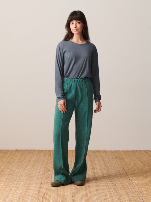 luckylon pantalon bleu vert
