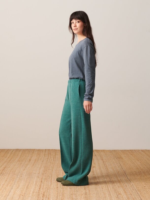 luckylon pantalon bleu vert