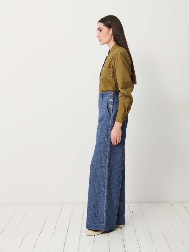 moison pantalon bleu