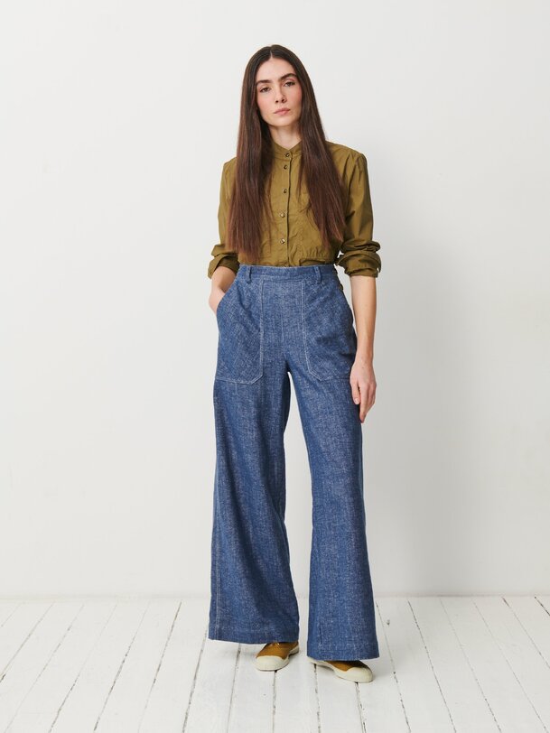 moison pantalon bleu