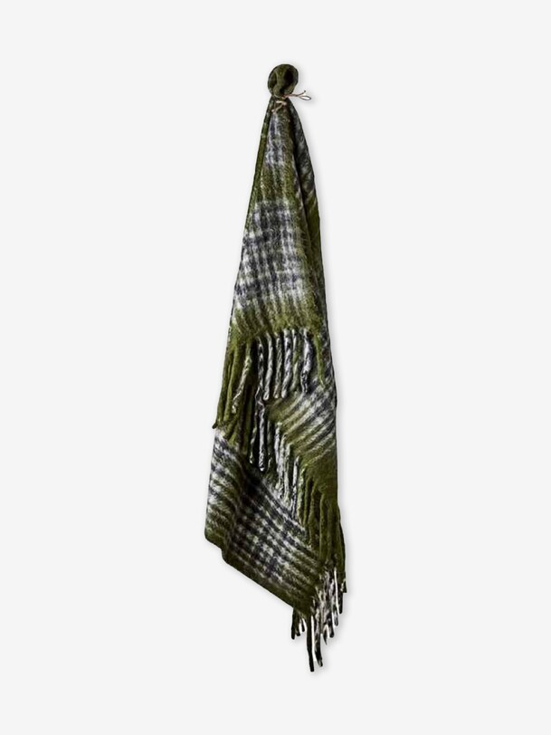 plaid frasse 160x130 - affari de la suède vert