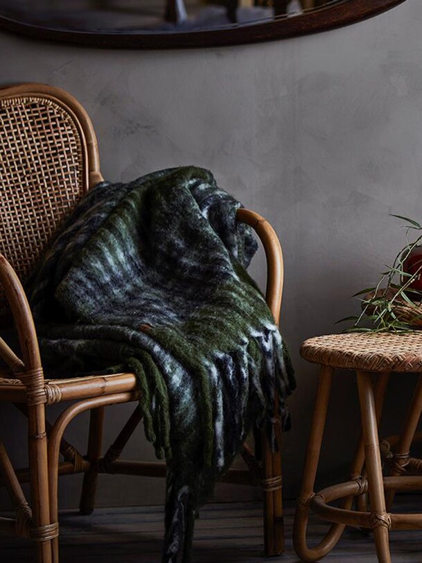 plaid frasse 160x130 - affari de la suède vert