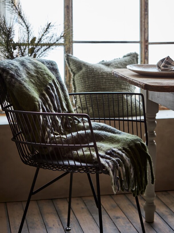 plaid frasse 160x130 - affari de la suède vert