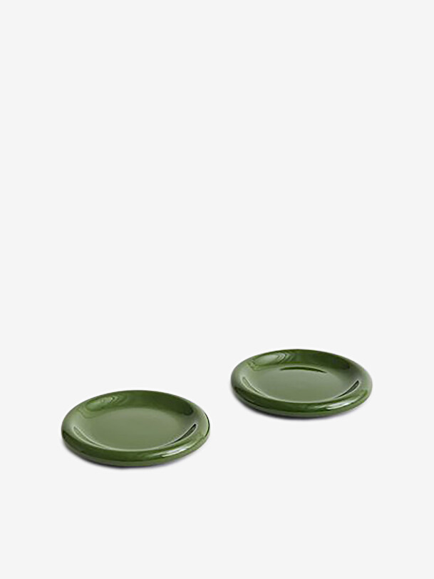 ensemble de 2 barro assiettes 18 cm vert vert