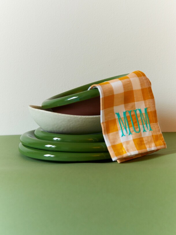 ensemble de 2 barro assiettes 18 cm vert vert