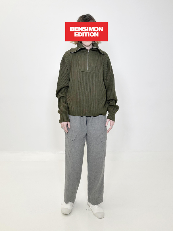 pull grego bensimon édition kaki
