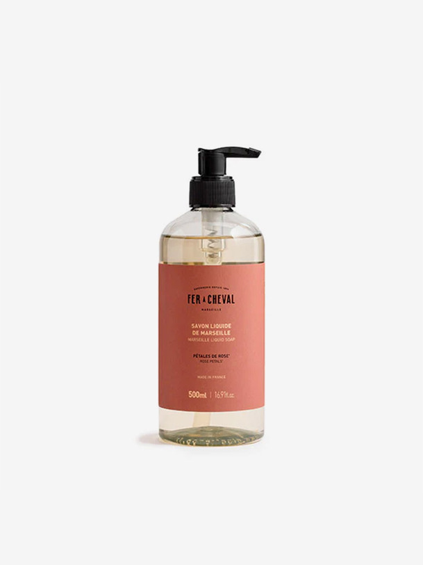 savon liquide 500ml pÊtale de rose - fer a cheval rose
