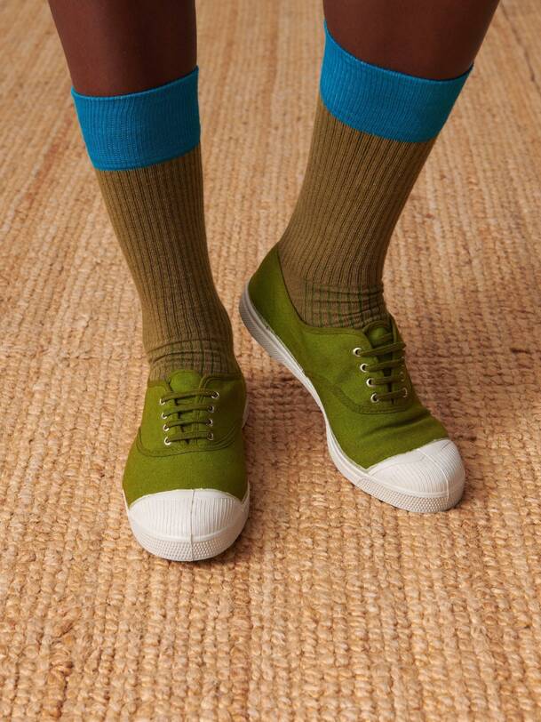 chaussettes kaki