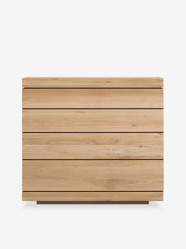 chêne burger commode 4 tiroirs chêne clair