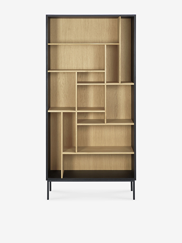chêne merle rack 100x37x207 chêne clair