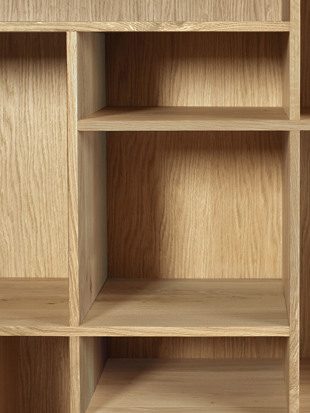 chêne merle rack 100x37x207 chêne clair