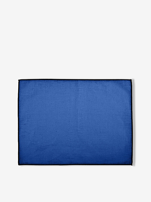bleu recouvert de lin napperon 35x45 bleu