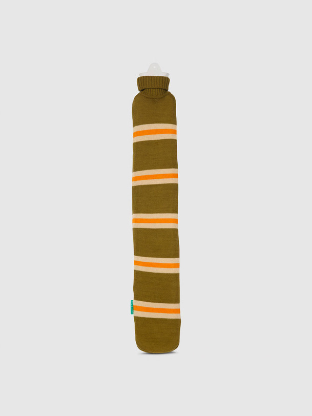 organique long de la bouteille deau chaude kaki orange kaki