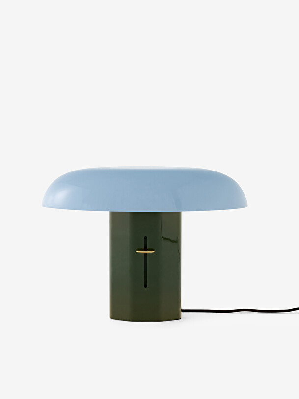bleuvert lampe de table vert