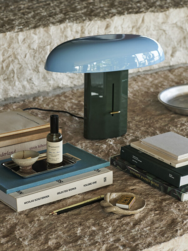 bleuvert lampe de table vert