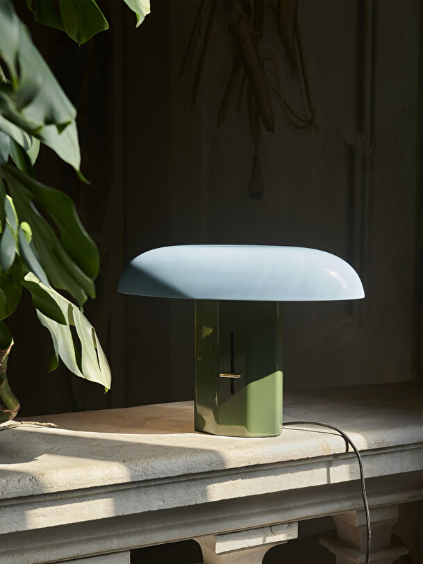 bleuvert lampe de table vert