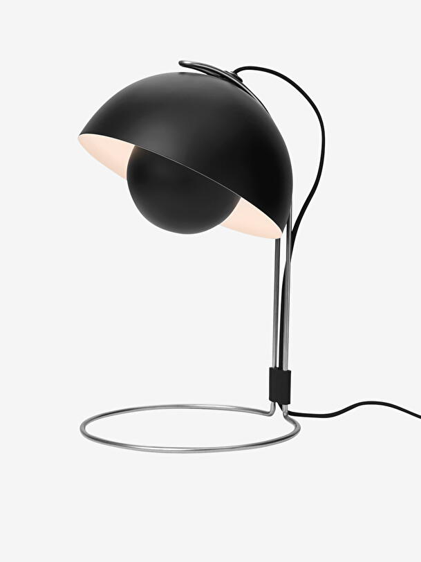 lampe de table flowerpot noir mat vp4 noir