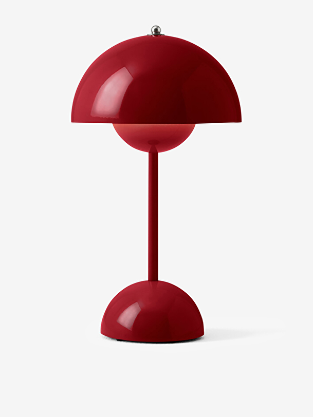vermillon pot de fleurs lampe nomade ebene
