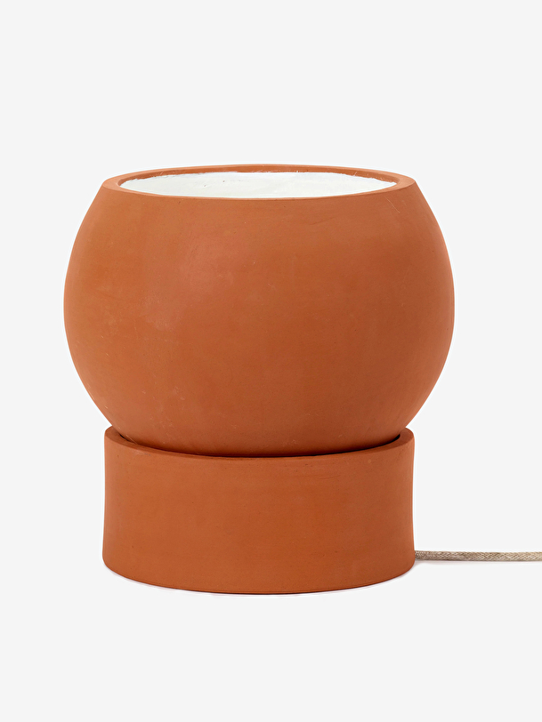 lampe sur pied terra basse terre cuite