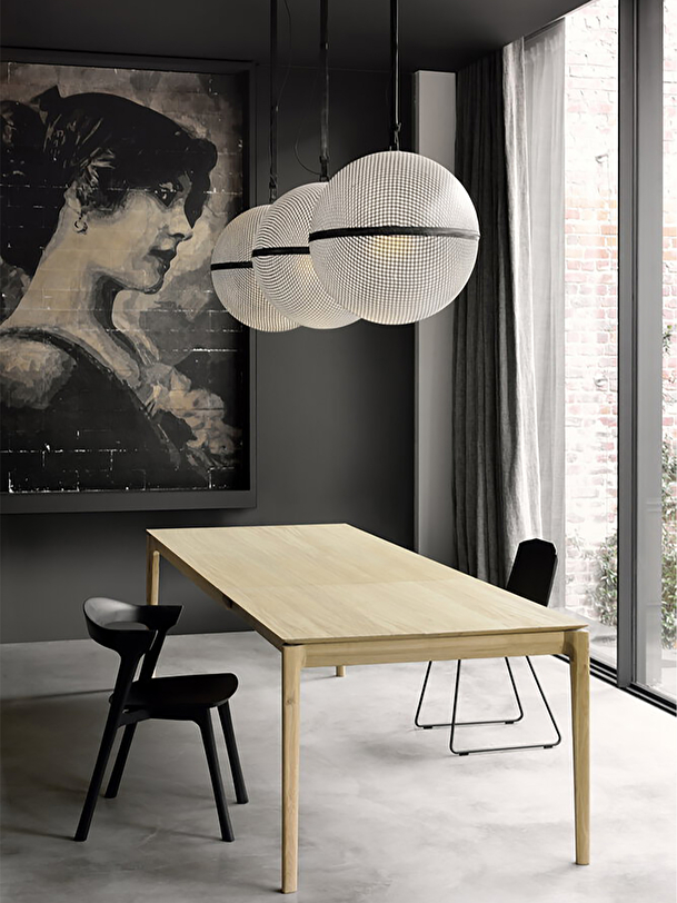 tableau bok une rallonge 160240 90x76 chêne clair
