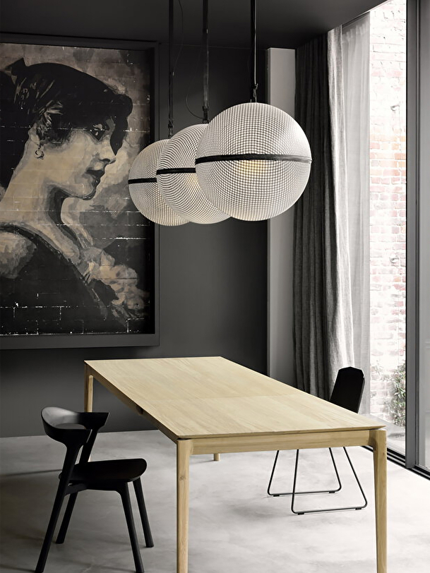 tableau bok une rallonge 160240 90x76 chêne clair
