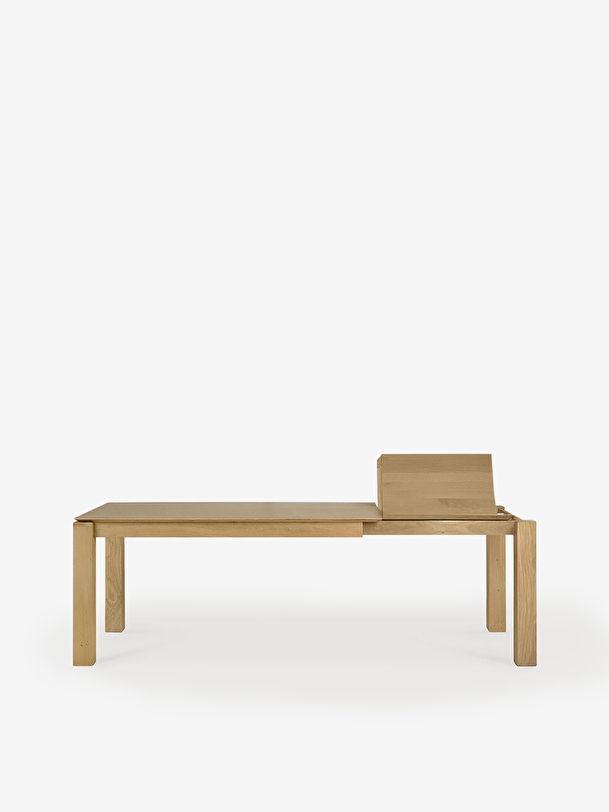 table à rallonge tranche-l160240 cm chêne clair