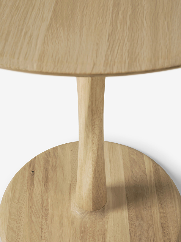 table de torsion ronde d90 chêne clair chêne clair