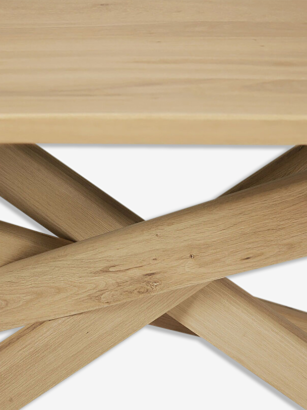 table mikado en chene - l240 cm chêne clair