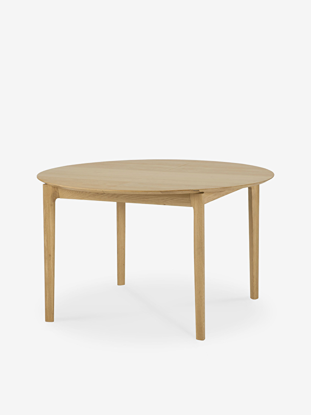 chêne bok tour de table extensible 129-179 chêne clair