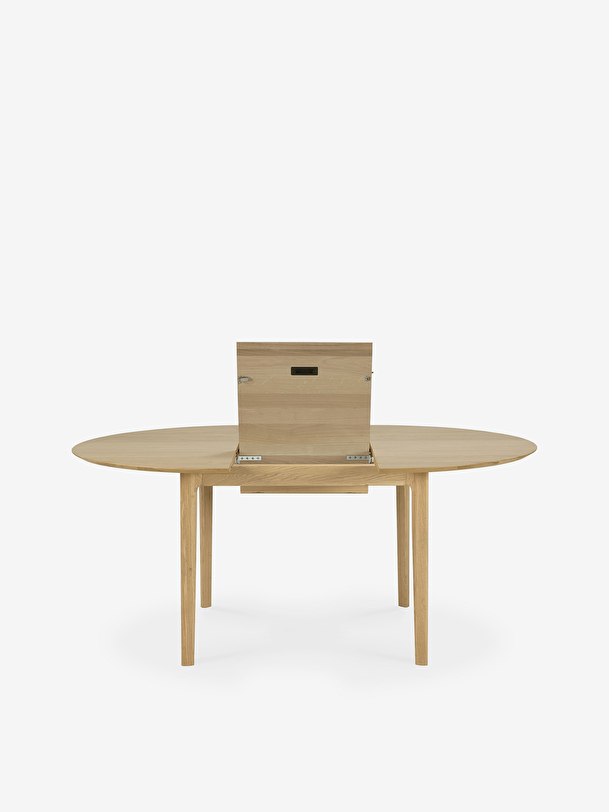 chêne bok tour de table extensible 129-179 chêne clair