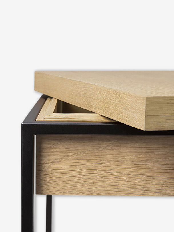 chêne monolit table de chevet en chêne clair