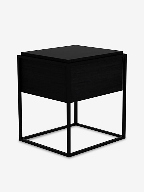 chêne monolit noir table de chevet noir