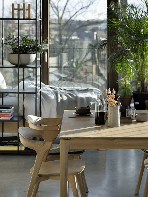 chêne bok table - l140 cm chêne clair