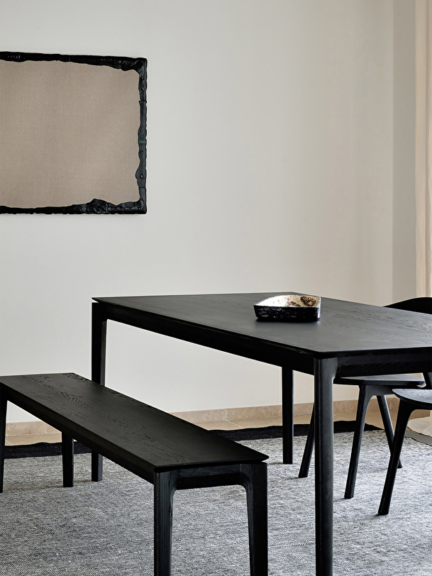 chêne bok noir table - l200 cm noir
