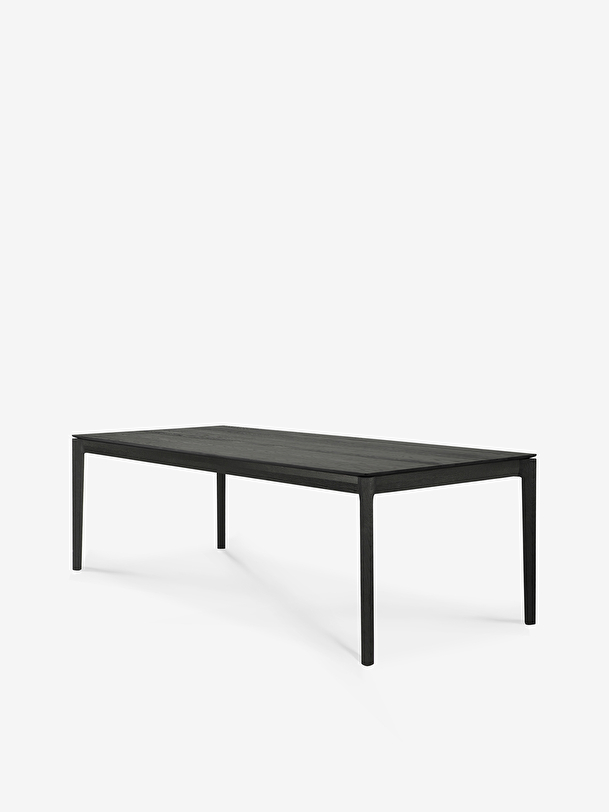 chêne bok noir table - l220 cm noir