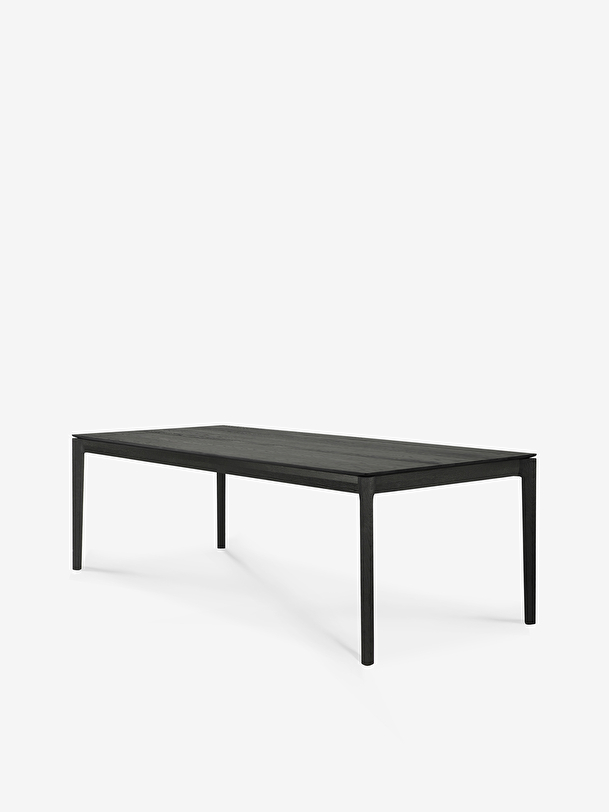 chêne bok noir table - l240 cm noir