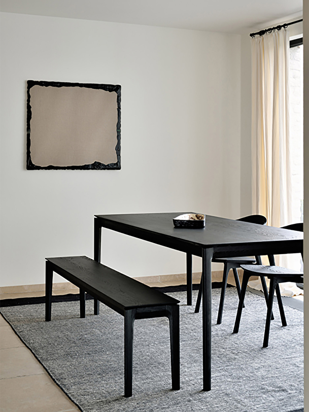 chêne bok noir table - l240 cm noir