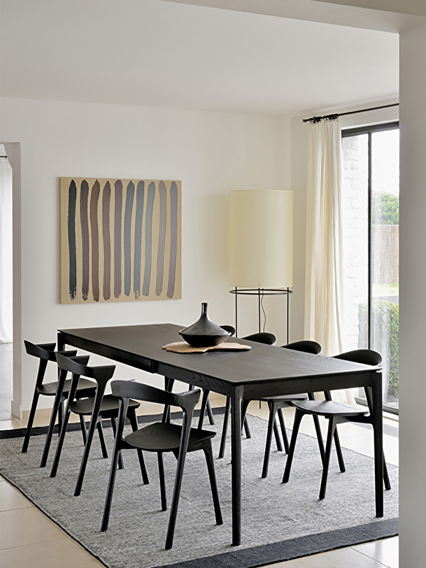 extension de chêne bok noir table - l140220 cm noir