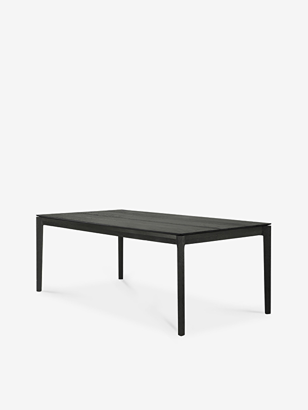 extension de chêne bok noir table l180280 cm noir