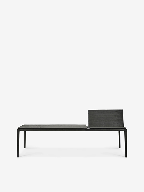 extension de chêne bok noir table l180280 cm noir