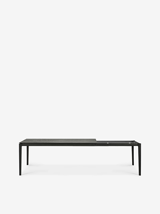 extension de chêne bok noir table l180280 cm noir