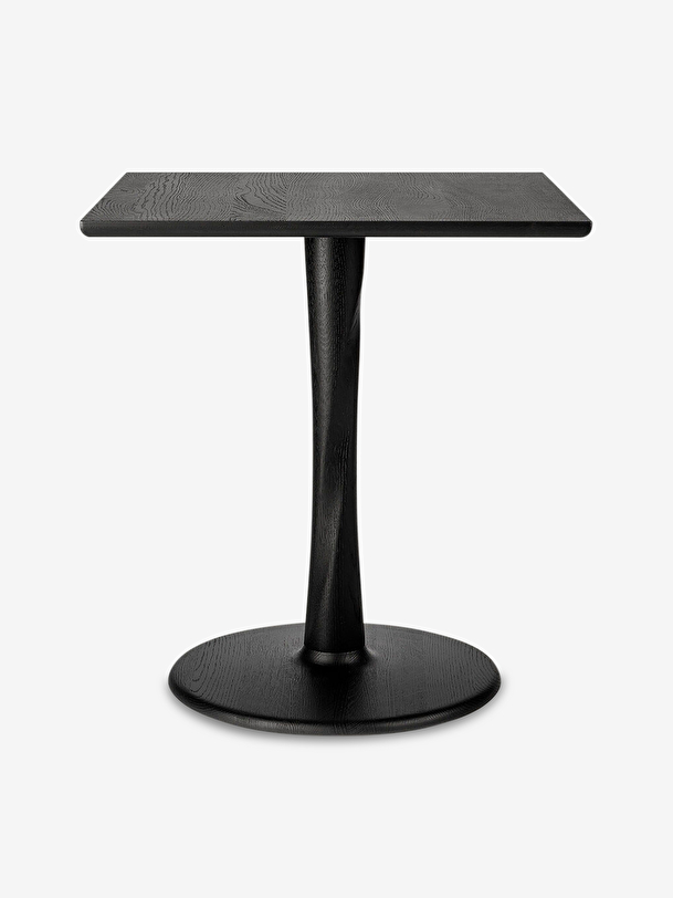 chêne de torsion carré noir table - l70 cm noir