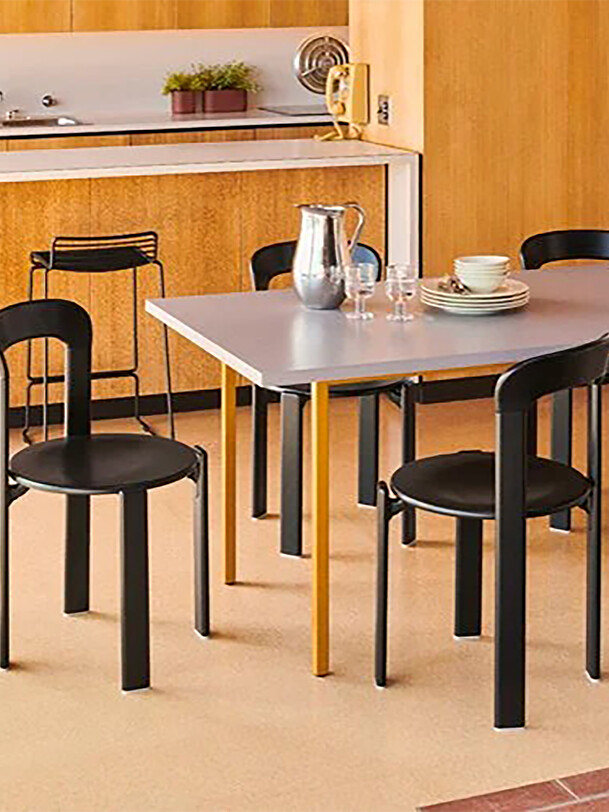 gris deux tons table ocre pied 200x90 ocre