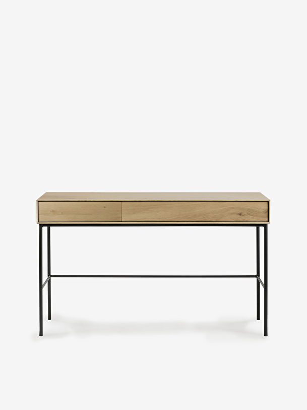 bureau whitebird 2 tir chene 110x45x78 chêne clair