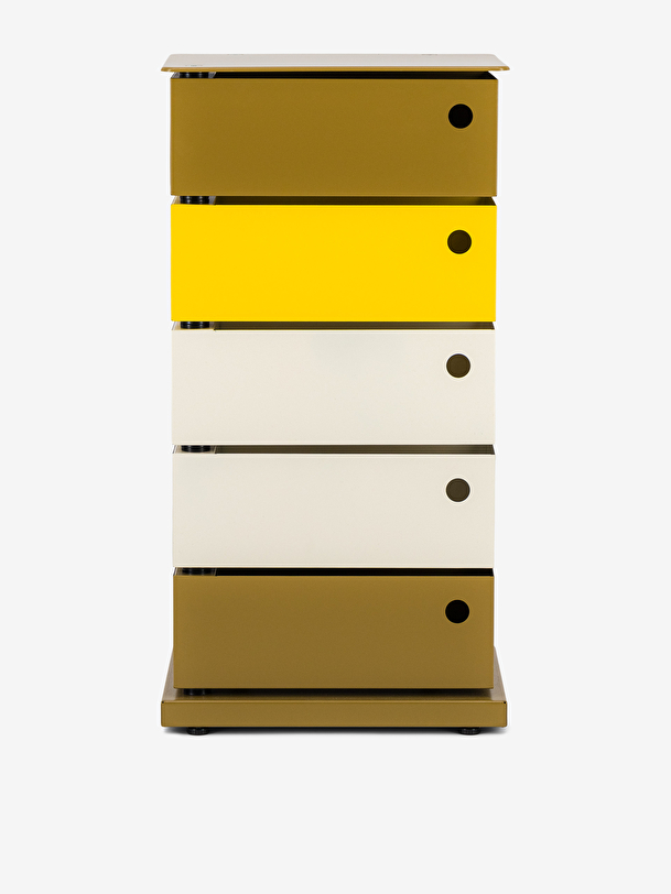 pivotant mobilier jaune