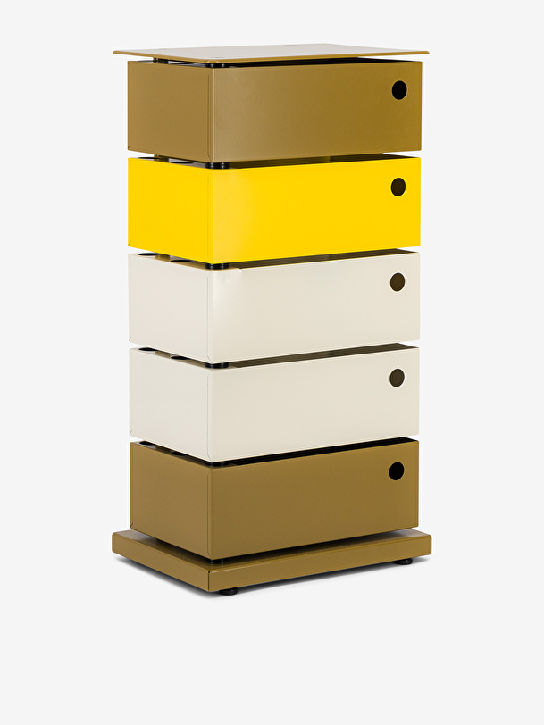 pivotant mobilier jaune