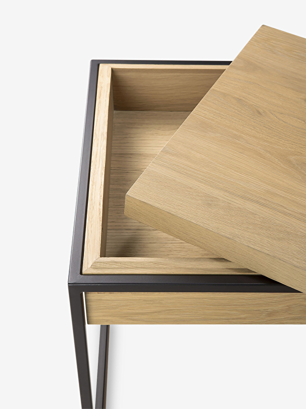 table dappoint monolit en chene noir