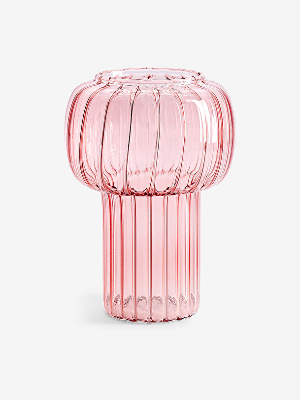 vase twist s rose d9.5 h13 rose